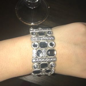 Lia Sophia Silver Rhinestone Bracelet